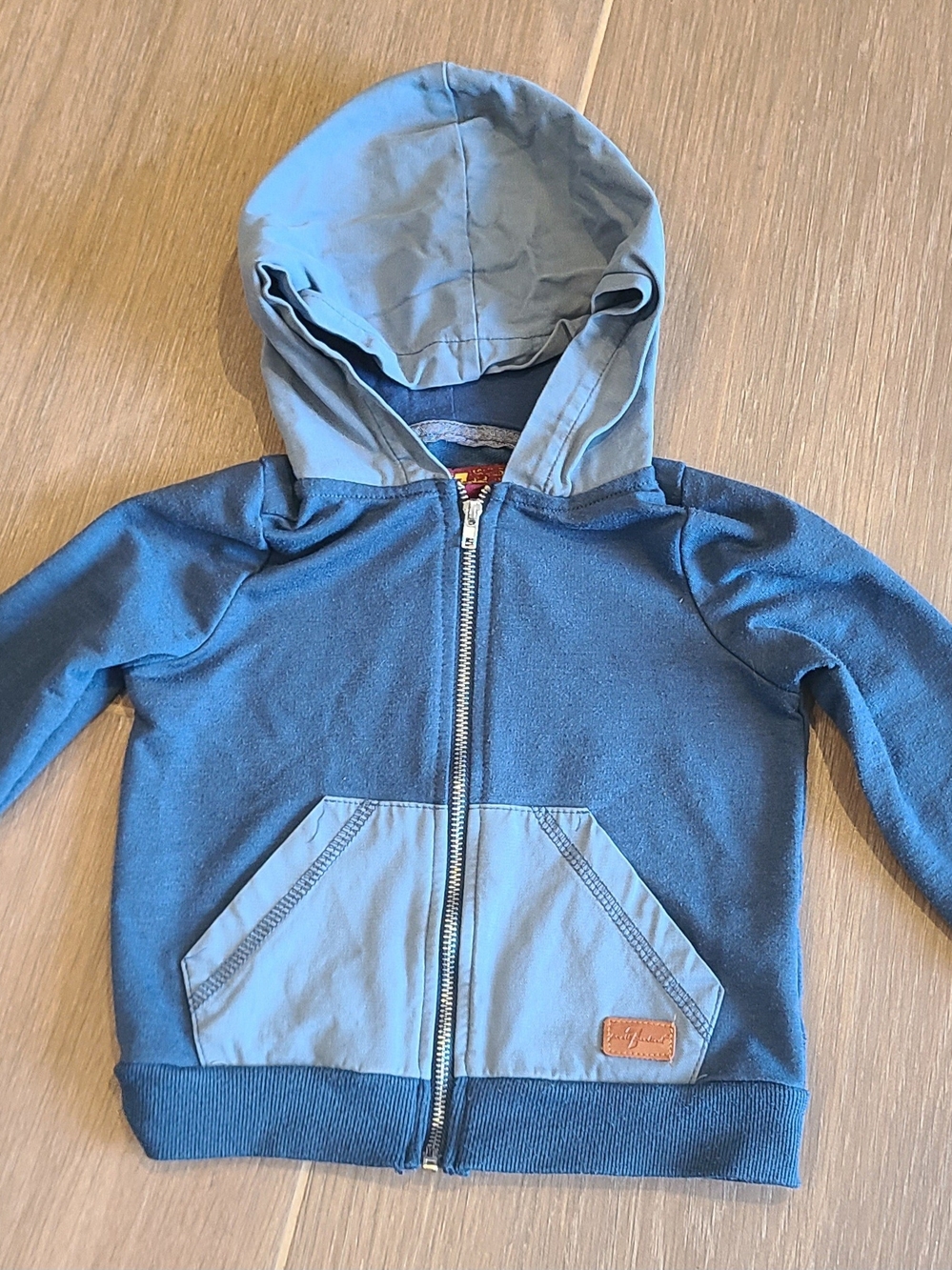 Blue Zip-Up Hoodie 7 For All Mankind Size 12 Month
